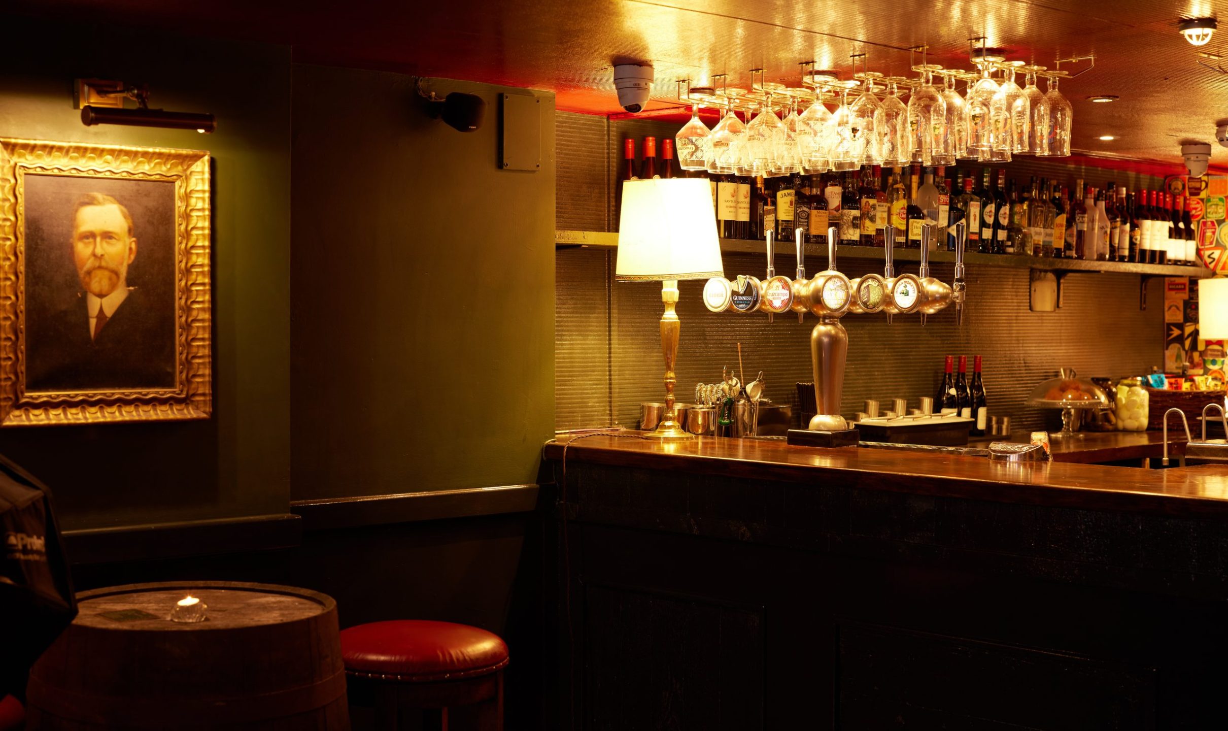 restaurant dining space set for service